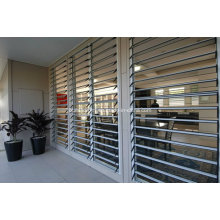 Seamless Burglar Proof Aluminium Tempered Glass Louver Window